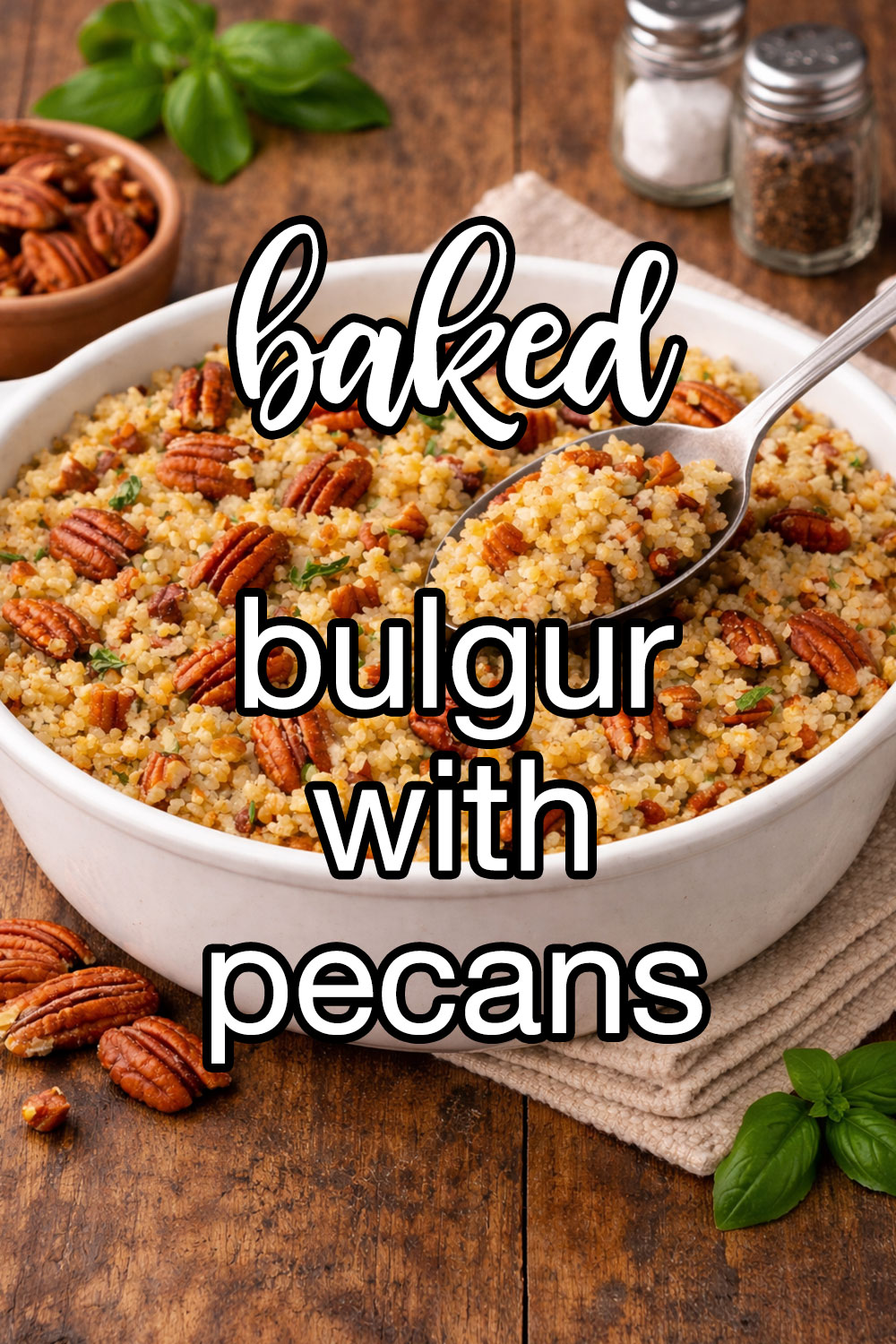 Baked Bulgur with Pecans Recipe