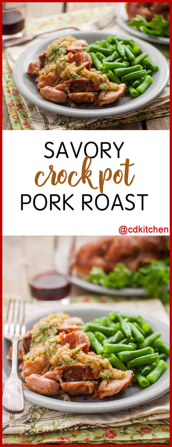 Savory Crock Pot Pork Roast Recipe | CDKitchen.com