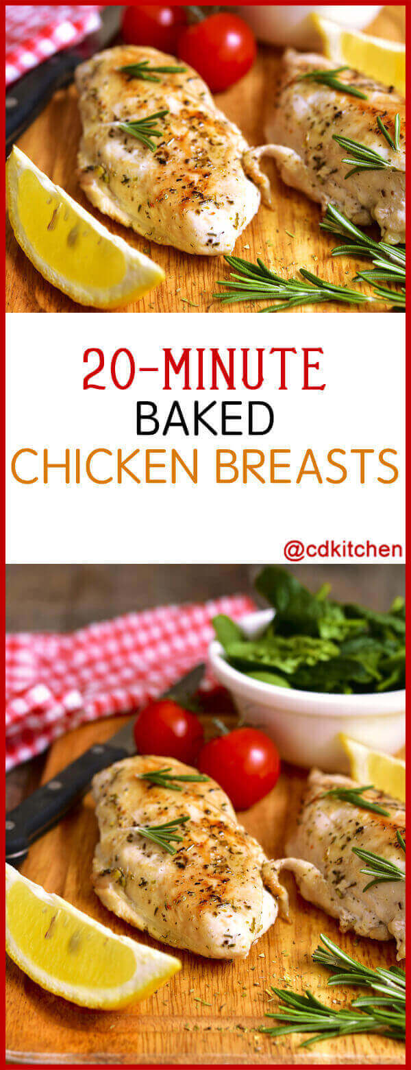 20 Minute Baked Chicken Breasts Recipe | CDKitchen.com