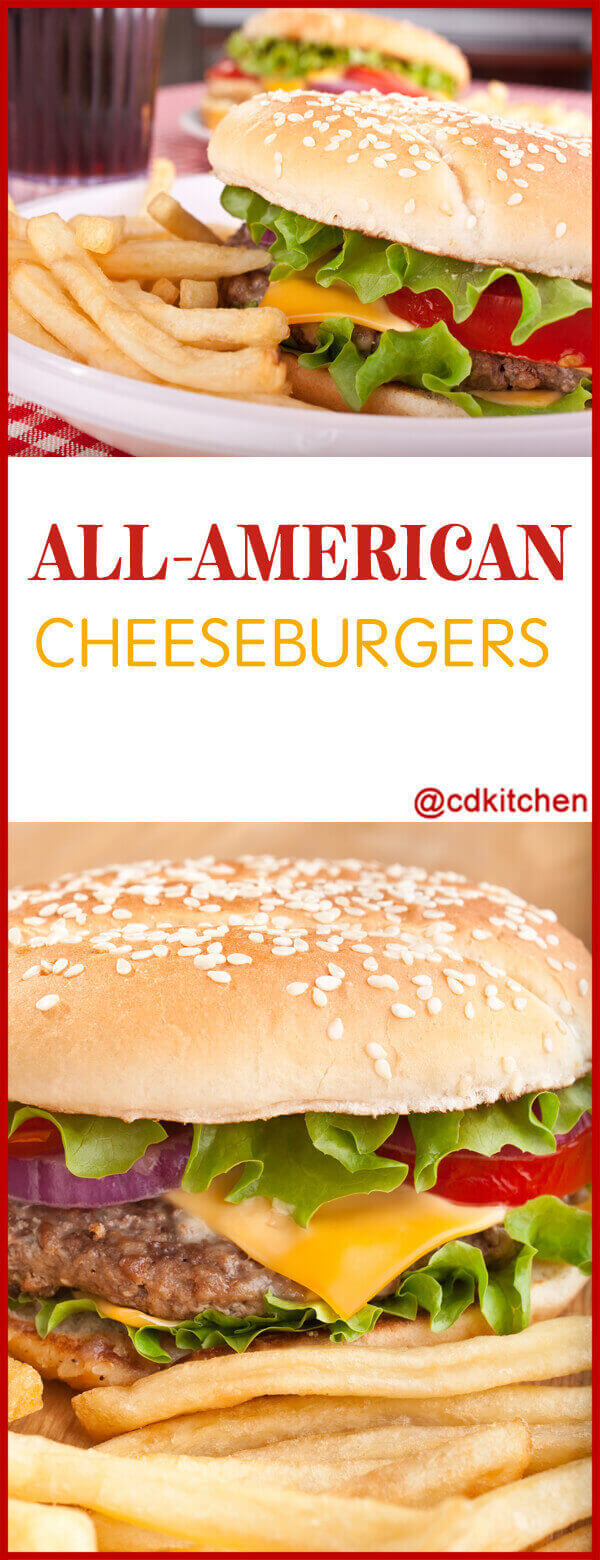 All American Cheeseburgers Recipe | CDKitchen