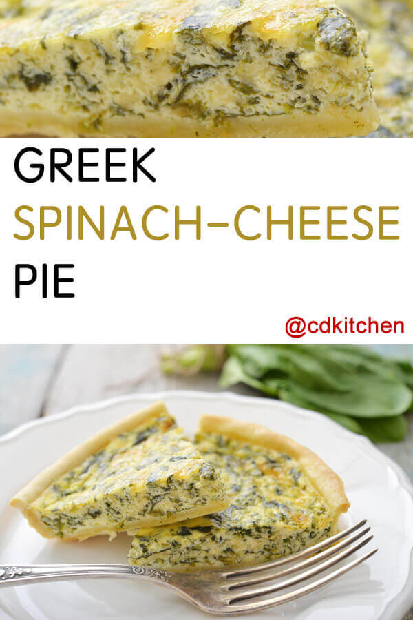 Greek Spinach-Cheese Pie Recipe | CDKitchen.com