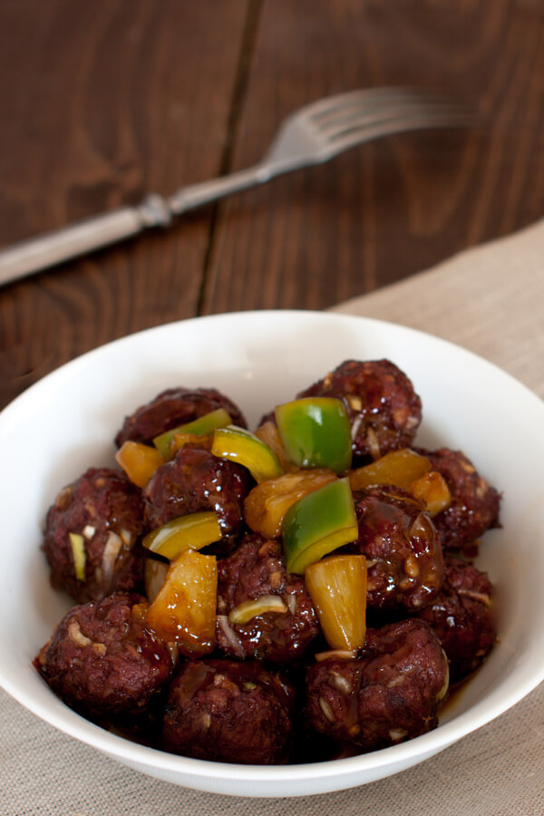 Sweet And Sour Meatballs Over Rice Recipe