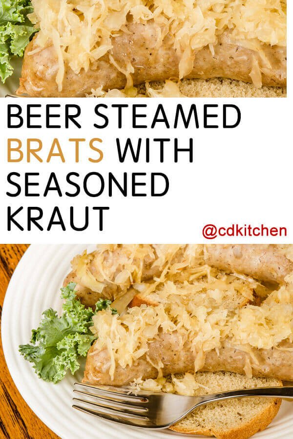 Beer Steamed Brats With Seasoned Kraut Recipe