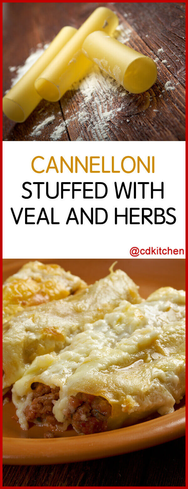 Cannelloni Stuffed With Veal And Herbs Recipe