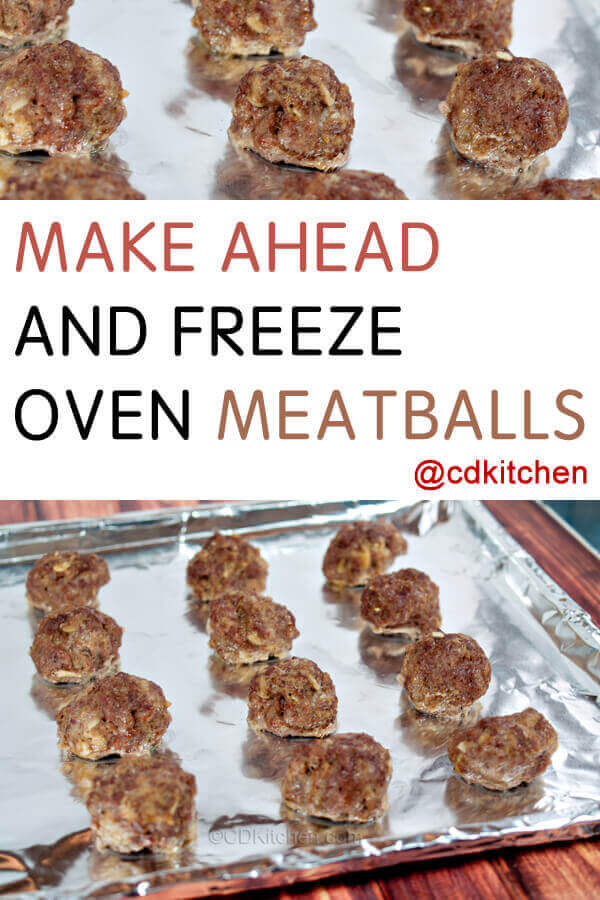 Make Ahead and Freeze Oven Meatballs Recipe