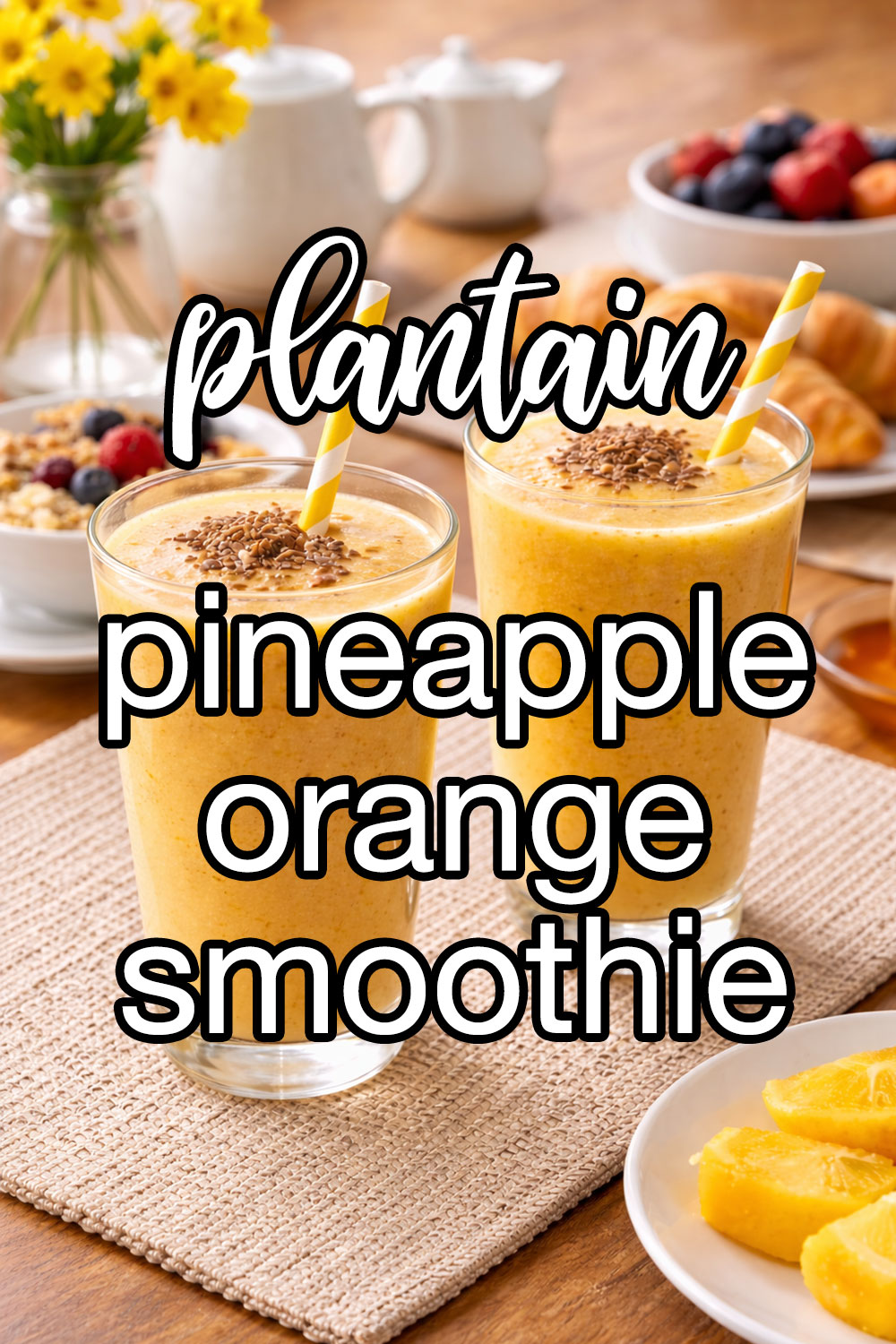 Plantain, Pineapple And Orange Fruit Smoothie Recipe