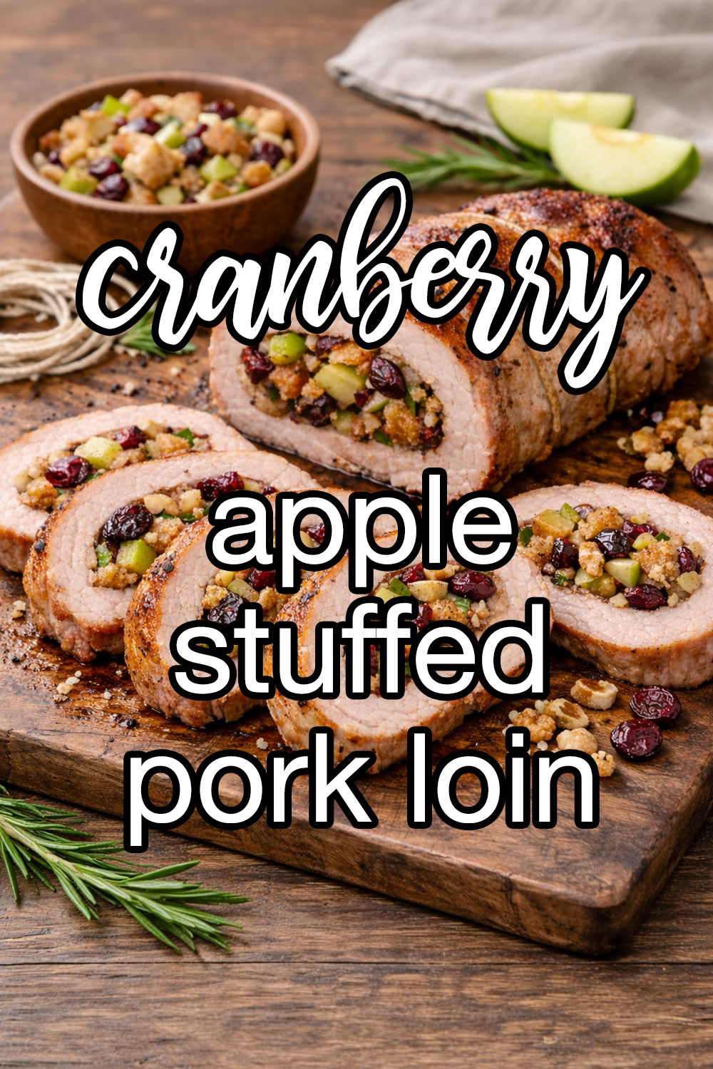 Cranberry-Apple Stuffed Pork Loin Recipe
