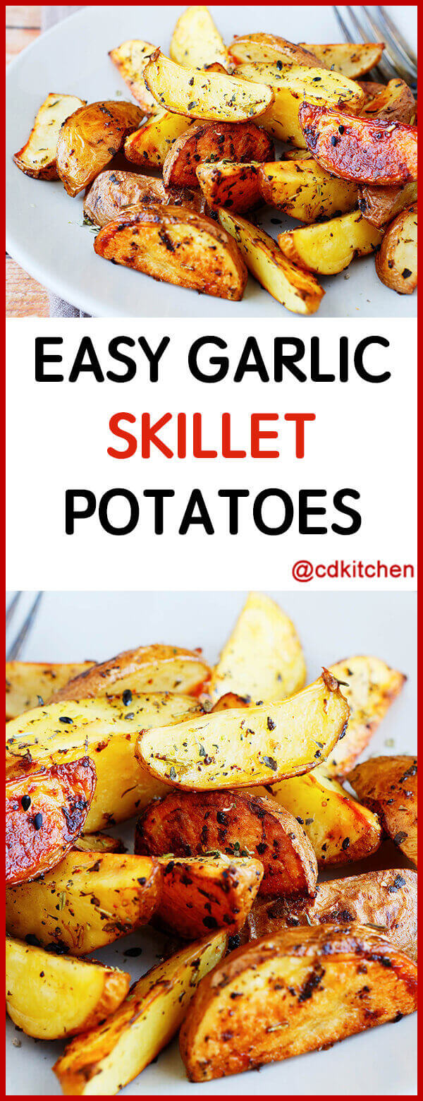 Easy Garlic Skillet Potatoes Recipe