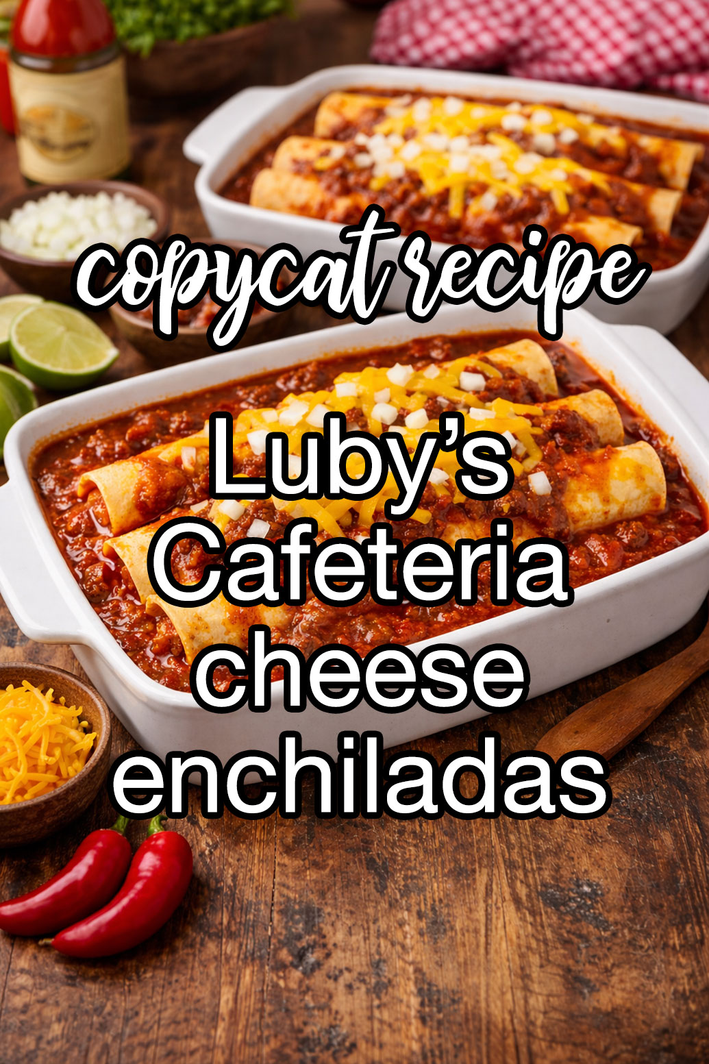 Luby's Cafeteria Cheese Enchiladas With Chili Sauce Recipe