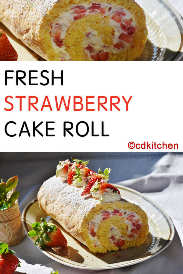 Fresh Strawberry Cake Roll Recipe