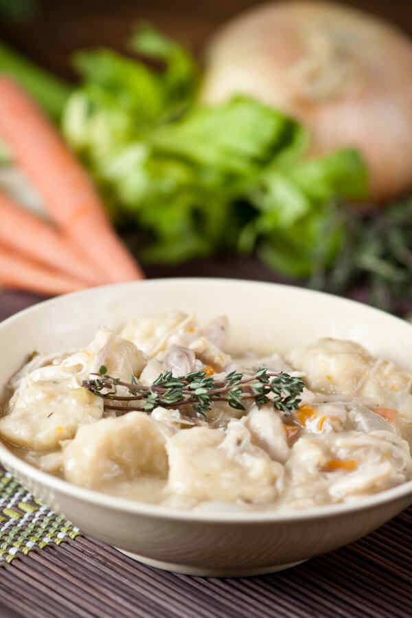 Crock Pot Chicken And Biscuit Dumplings Recipe | CDKitchen.com