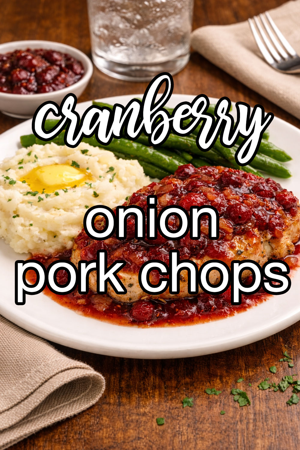 Cranberry Onion Pork Chops Recipe