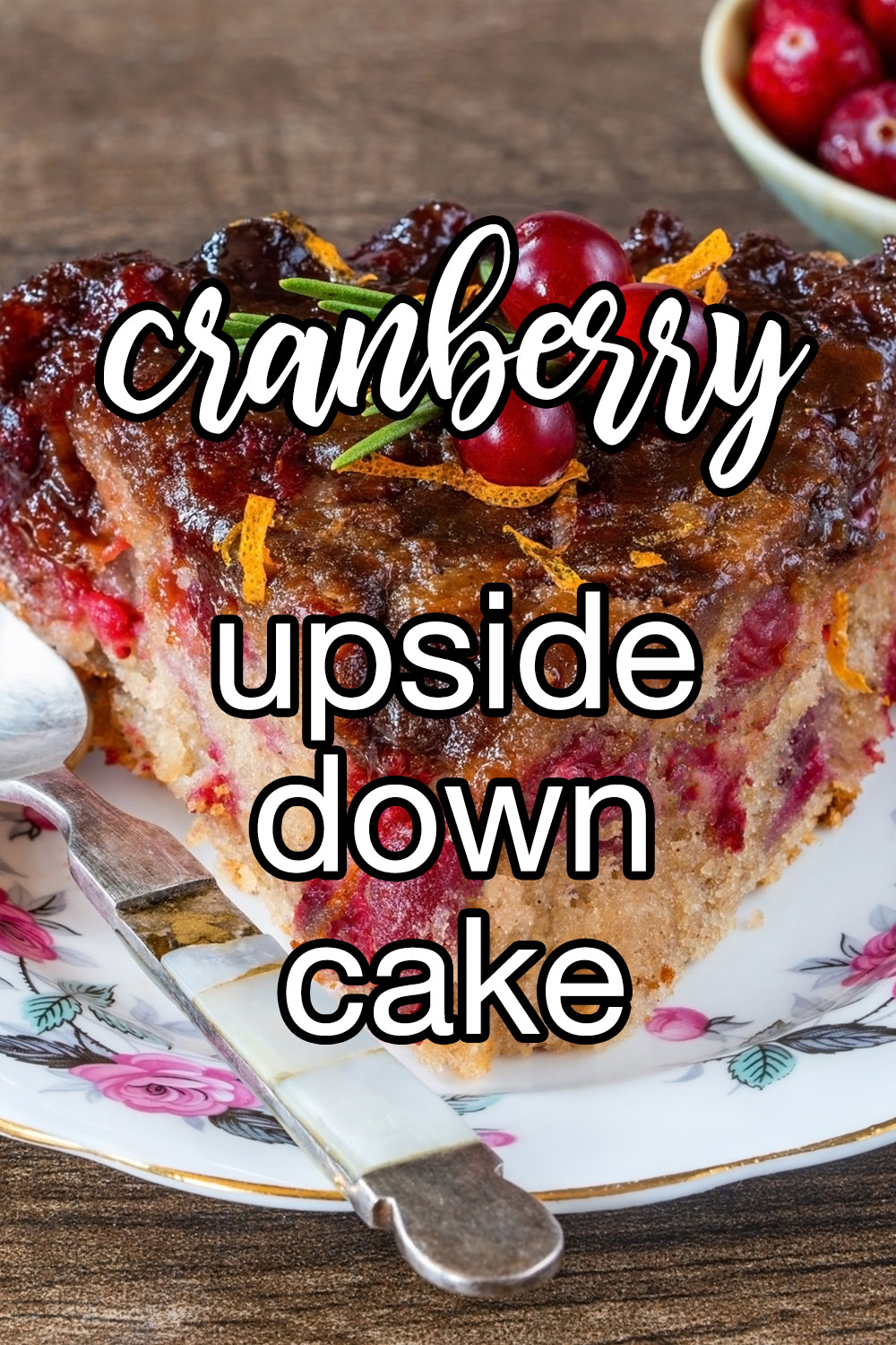 Cranberry Walnut Upside Down Cake Recipe