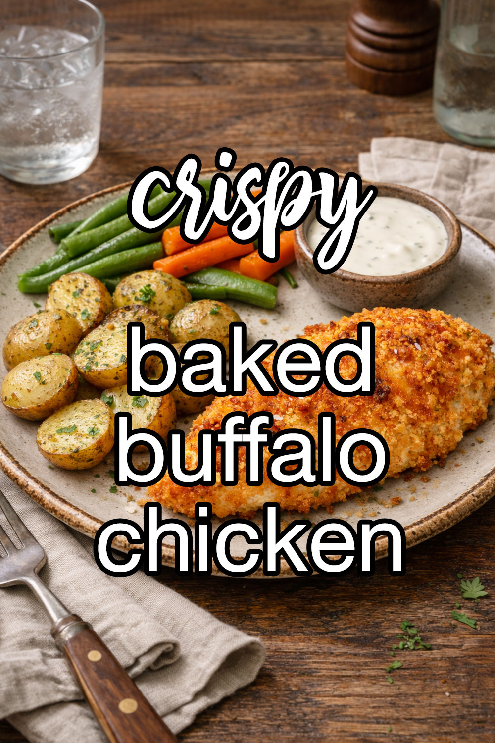 Crispy Baked Buffalo Chicken Breasts Recipe