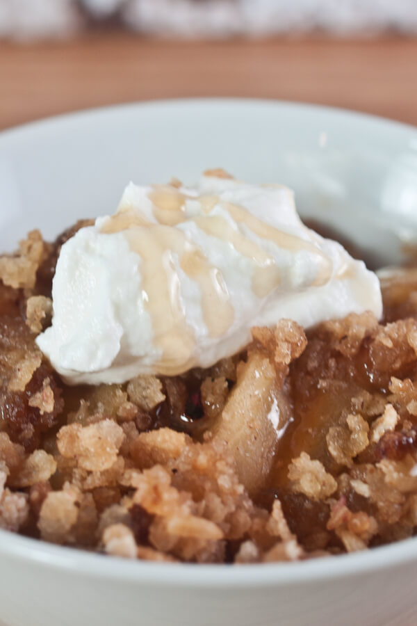 Apple Cobbler Topped With Fruit and Nut Cereal Recipe