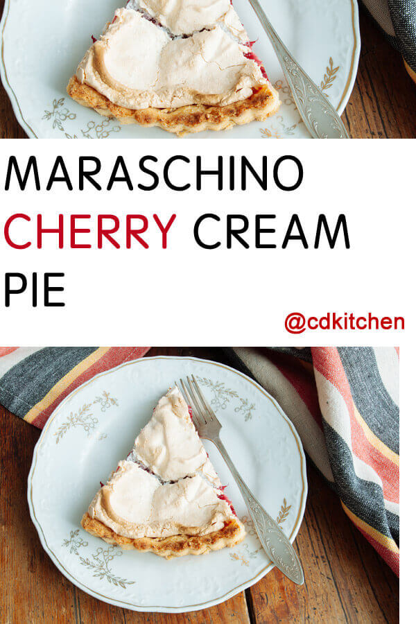 Maraschino Cherry Cream Pie Recipe