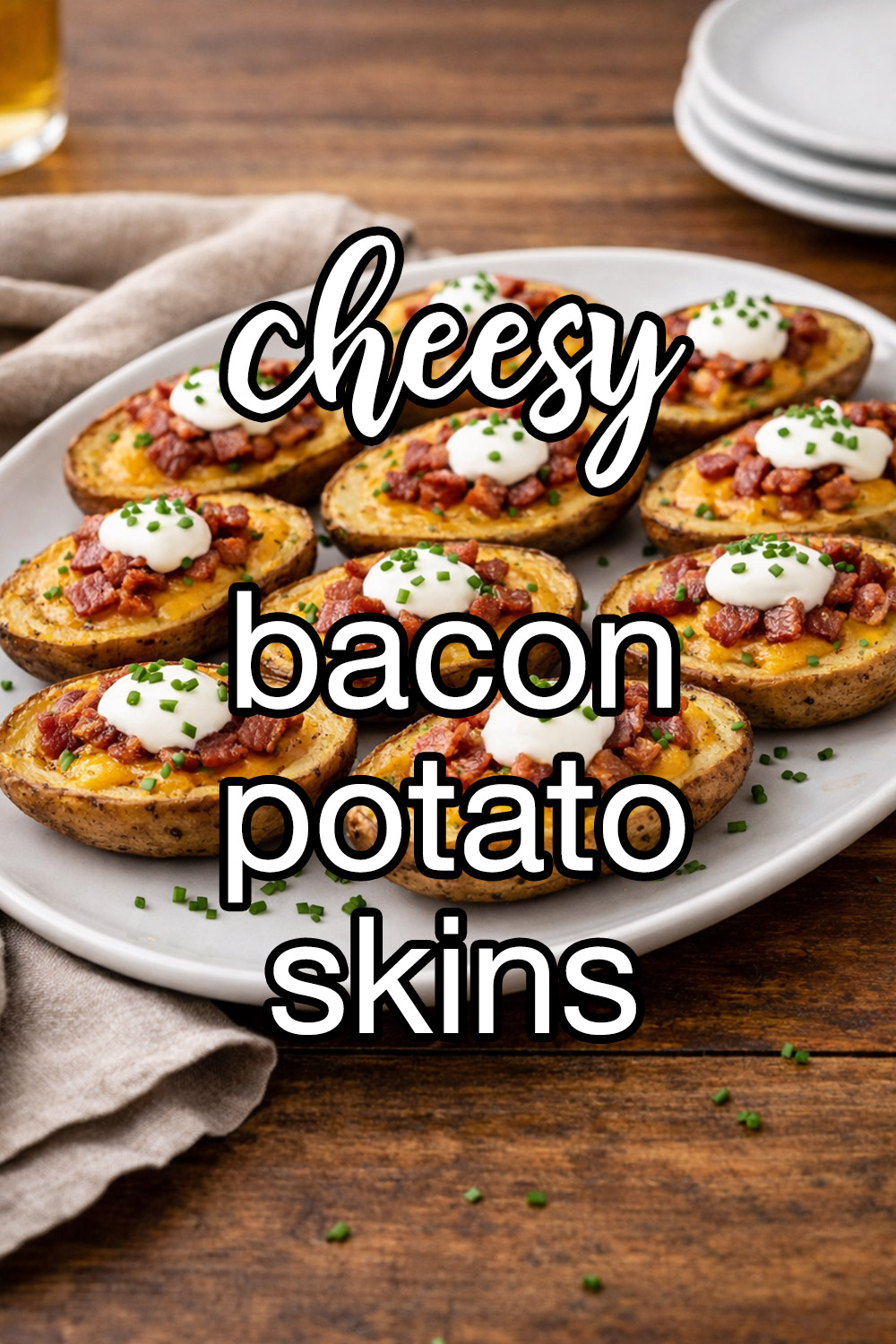 Potato Skins With Cheese And Bacon Recipe