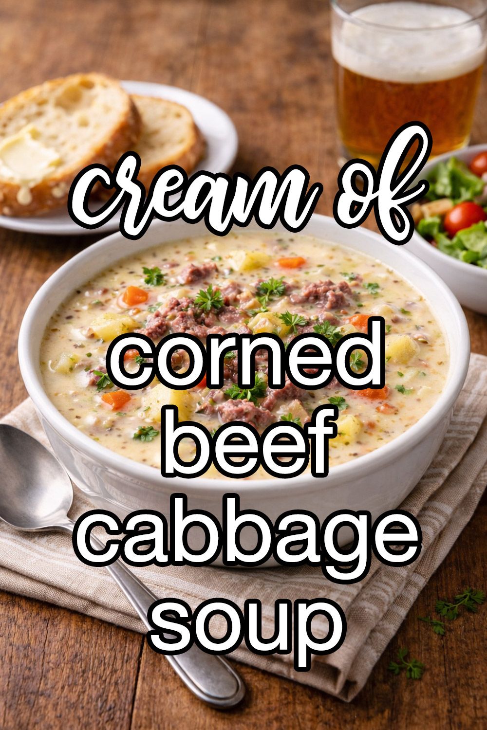Cream Of Corned Beef, Cabbage And Potato Soup Recipe