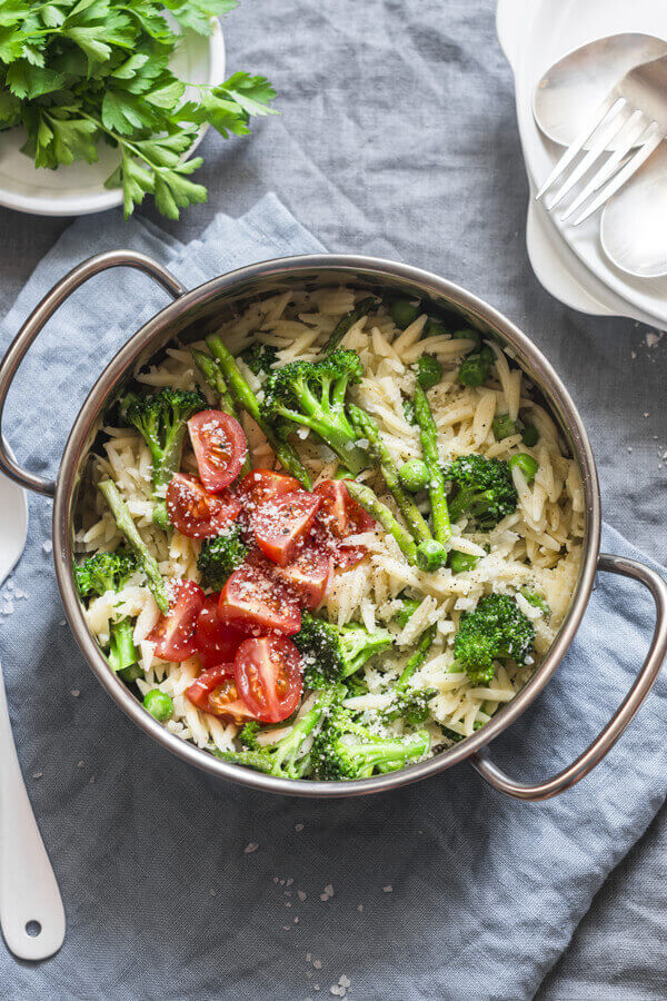 Parmesan Orzo Primavera Recipe