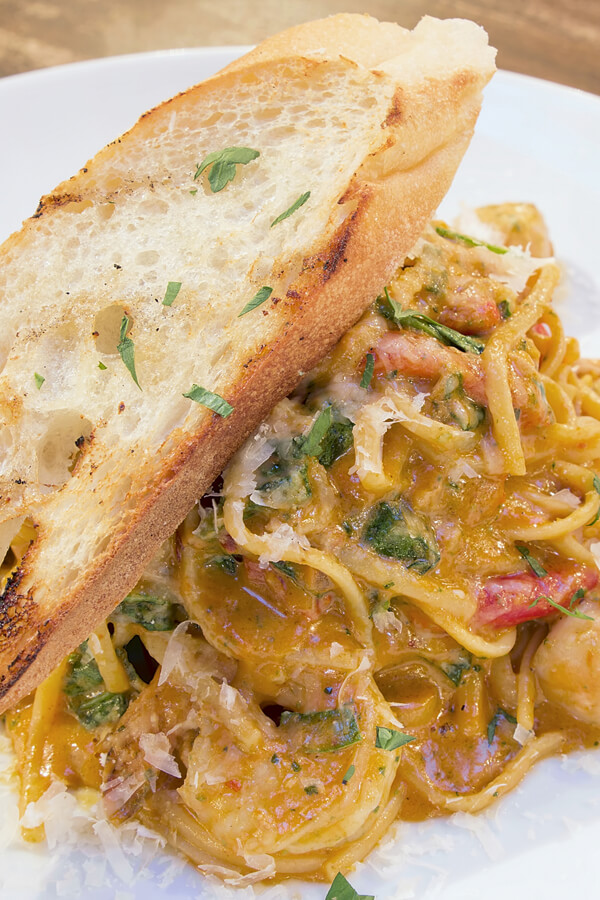Angel Hair Pasta with Tomato Seafood Cream Sauce Recipe