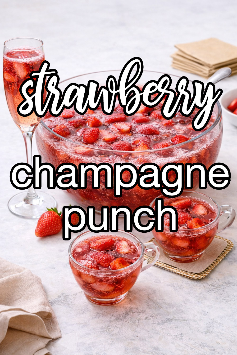 Refreshing Strawberry Champagne Punch Recipe