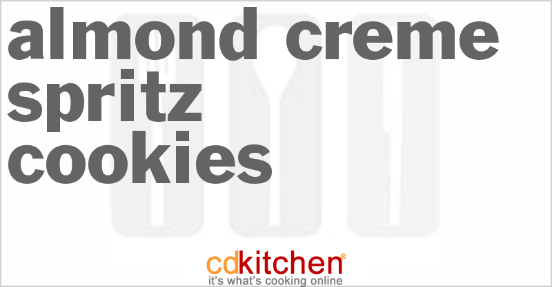 Almond Creme Spritz Cookies - CDKitchen.com