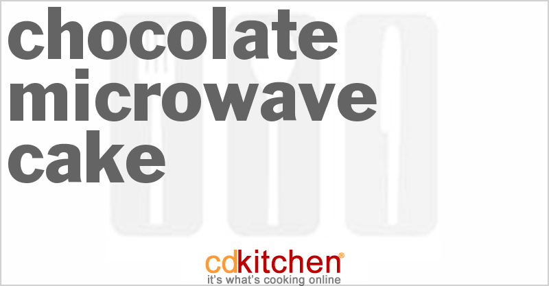 Chocolate Microwave Cake - CDKitchen.com
