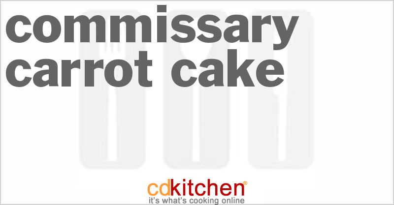 Commissary Carrot Cake - CDKitchen.com