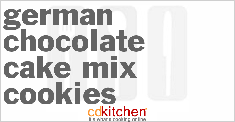 German Chocolate Cake Mix Cookies - CDKitchen.com