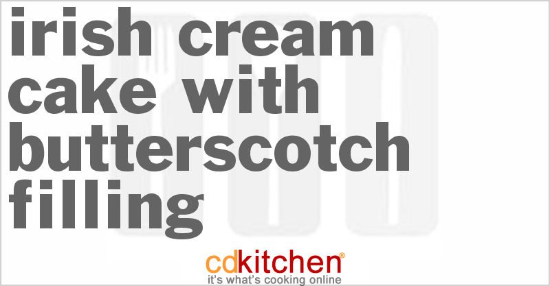 Irish Cream Cake With Butterscotch Filling - CDKitchen.com