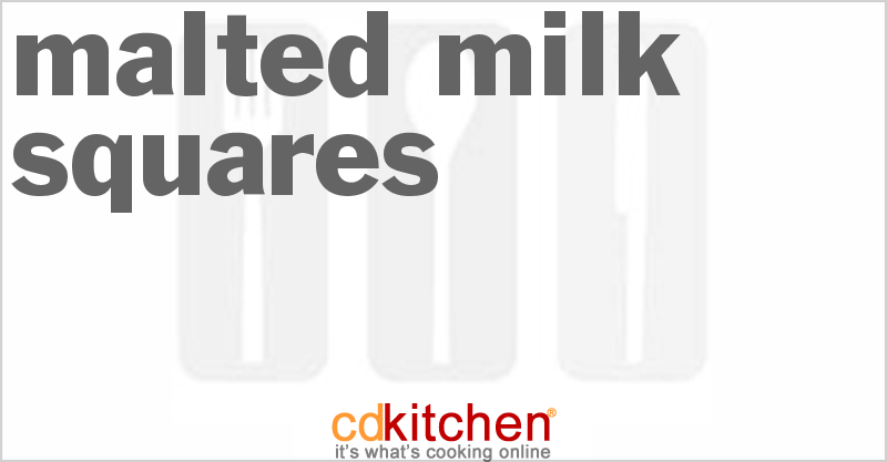 Malted Milk Squares - CDKitchen.com