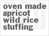 recipe for oven-made apricot-wild rice stuffing