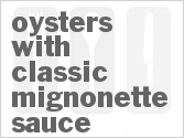 recipe for oysters with classic mignonette sauce