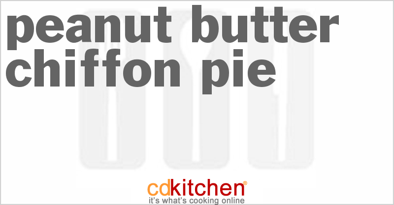 Peanut Butter Chiffon Pie - CDKitchen.com