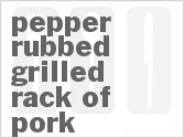 recipe for pepper-rubbed grilled rack of pork