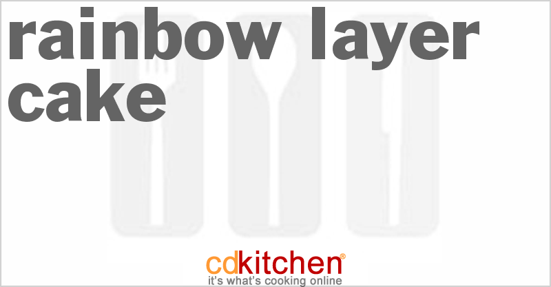 Rainbow Layer Cake - CDKitchen.com