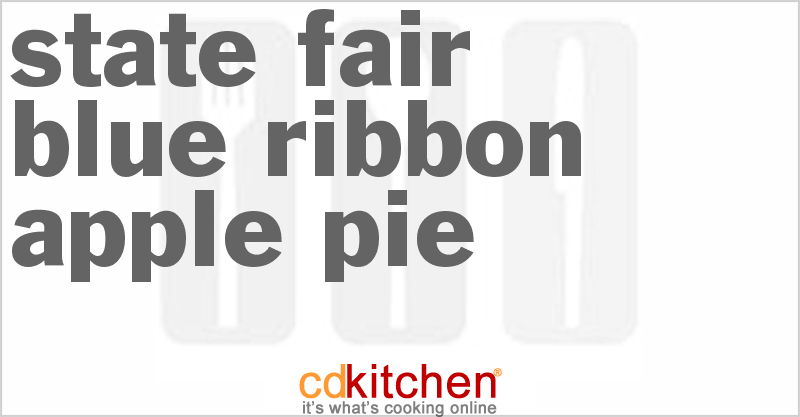 State Fair Blue Ribbon Apple Pie - CDKitchen.com
