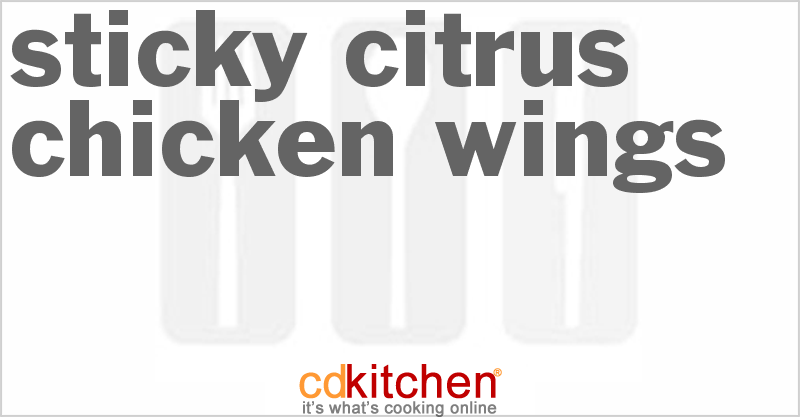 Sticky Citrus Chicken Wings - CDKitchen.com