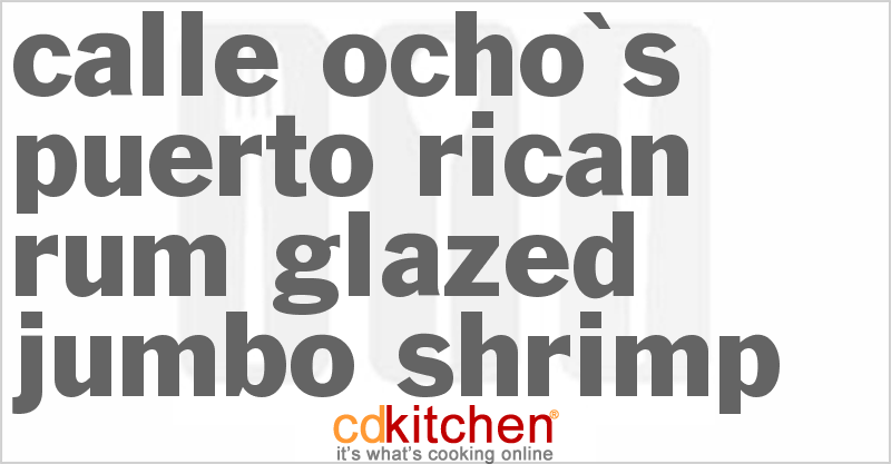 Calle Ocho's Puerto Rican Rum Glazed Jumbo Shrimp With Crispy Onions And Avocado Salad - CDKitchen.com