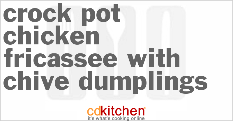 Chicken Fricassee With Chive Dumplings - CDKitchen.com