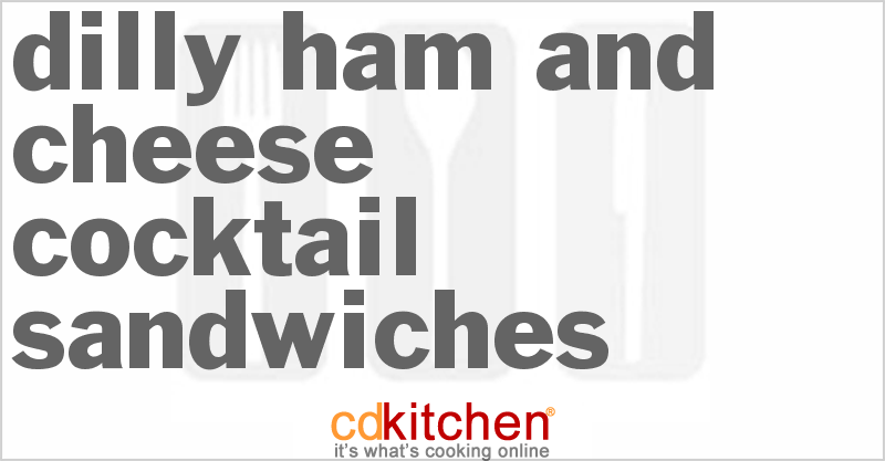Dilly Ham And Cheese Cocktail Sandwiches - CDKitchen.com