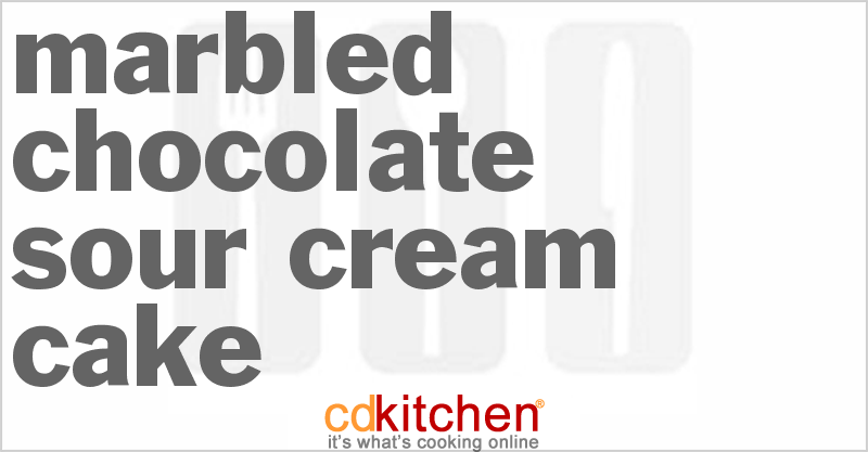 Marbled Chocolate Sour Cream Cake - CDKitchen.com