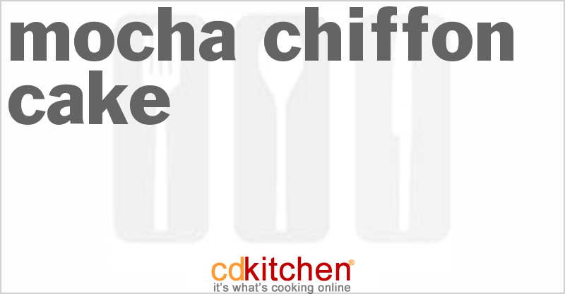 Mocha Chiffon Cake - CDKitchen.com