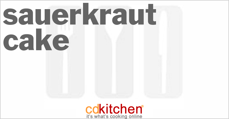 Sauerkraut Cake - CDKitchen.com