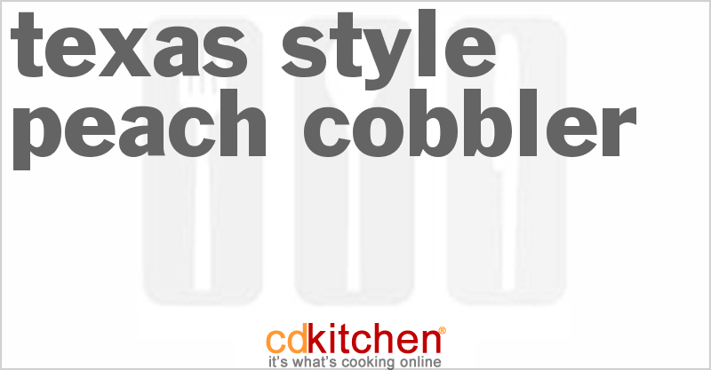 Texas-Style Peach Cobbler - CDKitchen.com