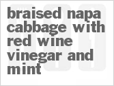 recipe for braised napa cabbage with red wine vinegar and mint