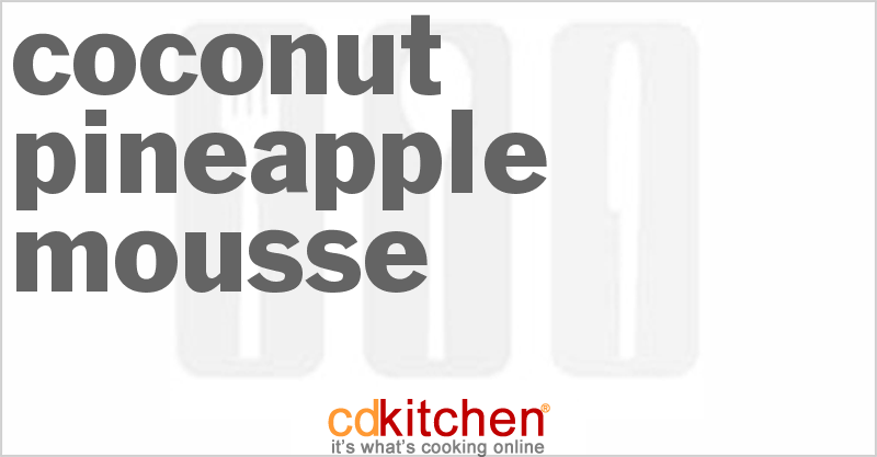 Coconut-Pineapple Mousse - CDKitchen.com