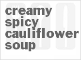 recipe for creamy spicy cauliflower soup