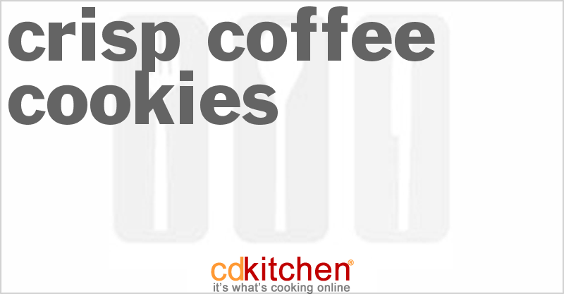 Crisp Coffee Cookies - CDKitchen.com