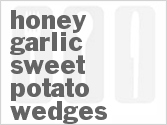 recipe for honey-garlic sweet potato wedges